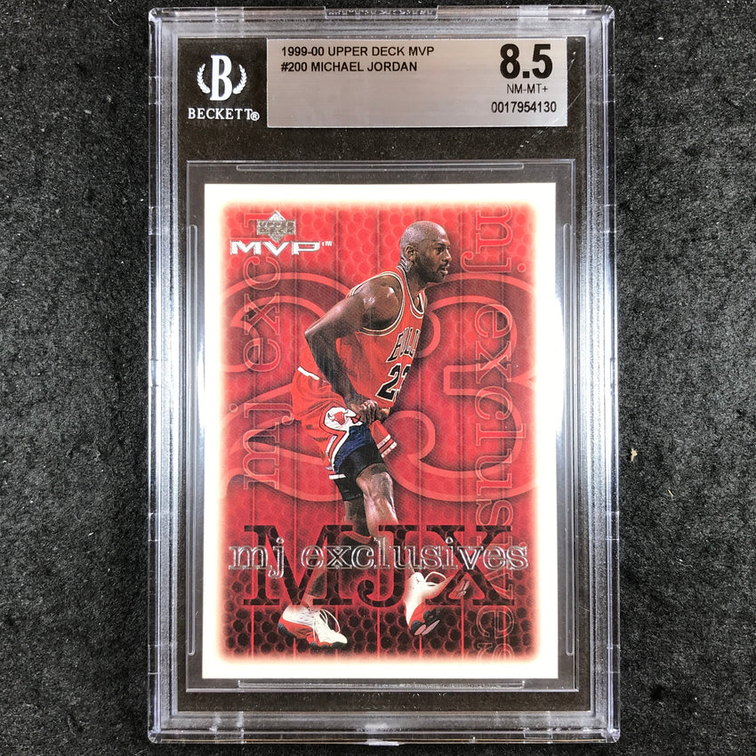 1999-00 Upper Deck MVP MICHAEL JORDAN MJ Exclusives #200 BGS 8.5 (130)