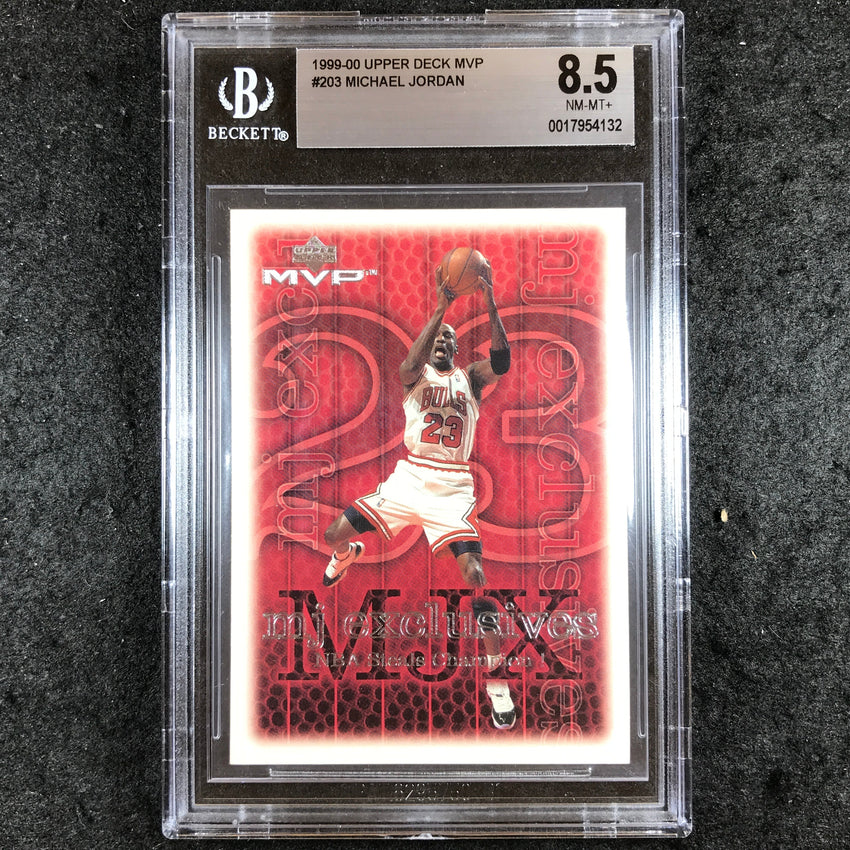 1999-00 Upper Deck MVP MICHAEL JORDAN MJ Exclusives #203 BGS 8.5 (132)