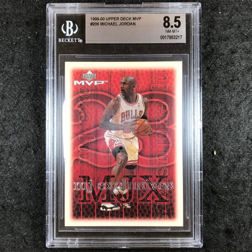 1999-00 Upper Deck MVP MICHAEL JORDAN MJ Exclusives #206 BGS 8.5 (217)