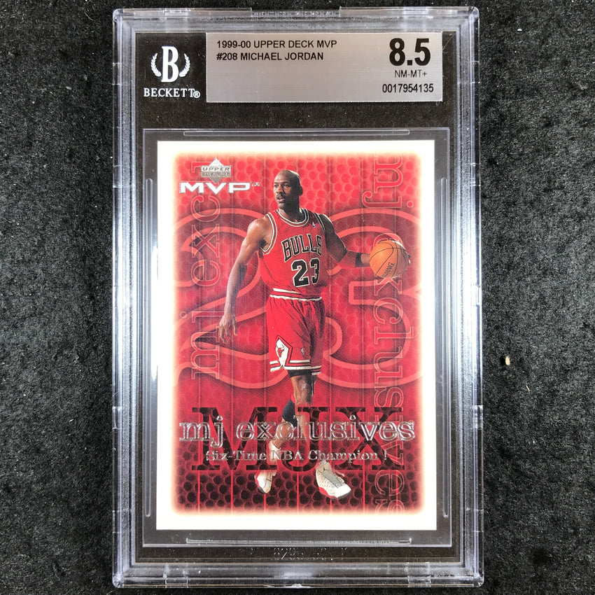 1999-00 Upper Deck MVP MICHAEL JORDAN MJ Exclusives #208 BGS 8.5 (135)