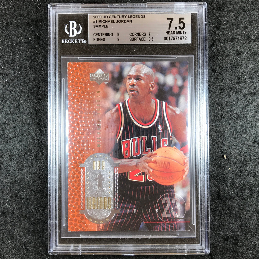 2000 UD Century Legends MICHAEL JORDAN NBA Legends #1 [SAMPLE] BGS 7.5 (872)