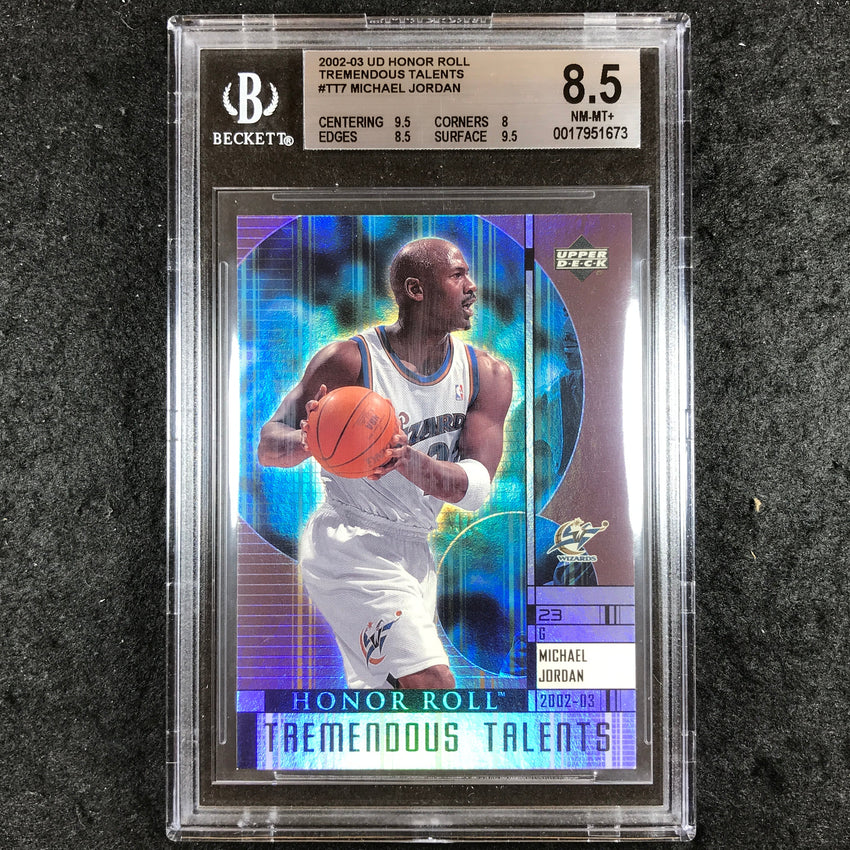 2002-03 UD Honor Roll MICHAEL JORDAN Tremendous Talents #TT7 BGS 8.5 (673)