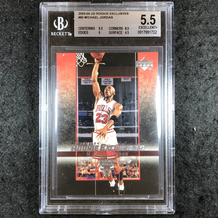 2003-04 UD Rookie Exclusives MICHAEL JORDAN Michael Jordan #60 BGS 5.5 (722)