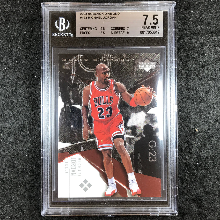 2003-04 Black Diamond MICHAEL JORDAN #183 BGS 7.5 (617)
