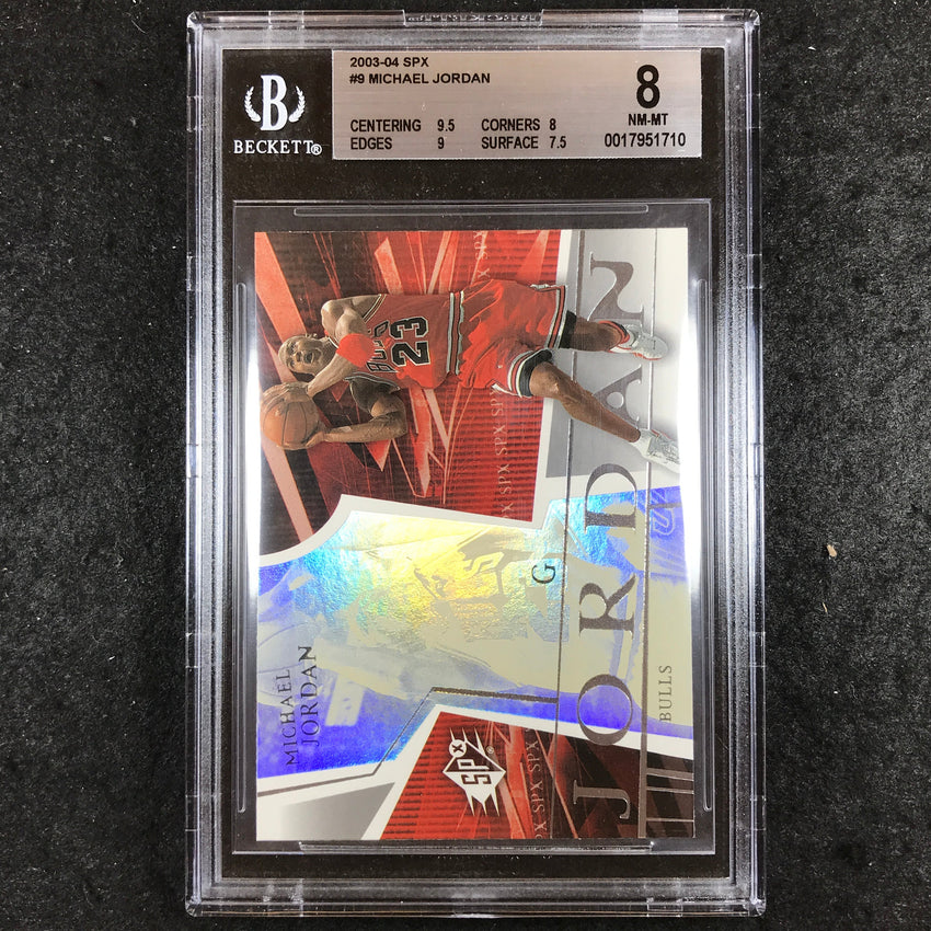 2003-04 SPx MICHAEL JORDAN #9 BGS 8 (710)