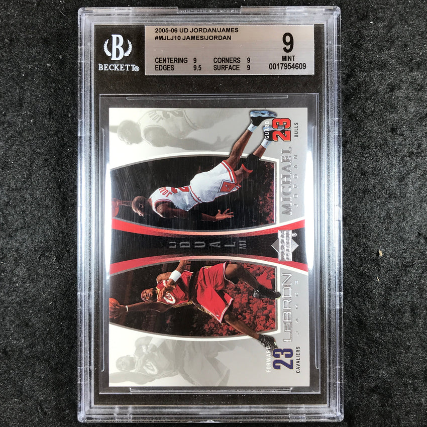 2005-06 UD MICHAEL JORDAN LEBRON JAMES James/Jordan #MJLJ10 BGS 9 (609)