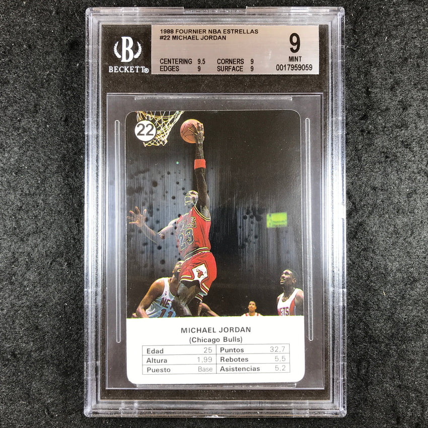 1988 Fournier NBA Estrellas MICHAEL JORDAN #22 BGS 9 (59)