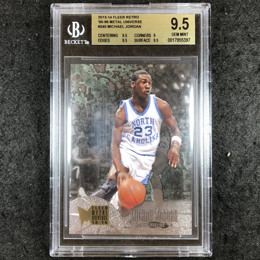2013-14 Fleer Retro MICHAEL JORDAN '95-96 Metal Universe #240 BGS 9.5 (397)