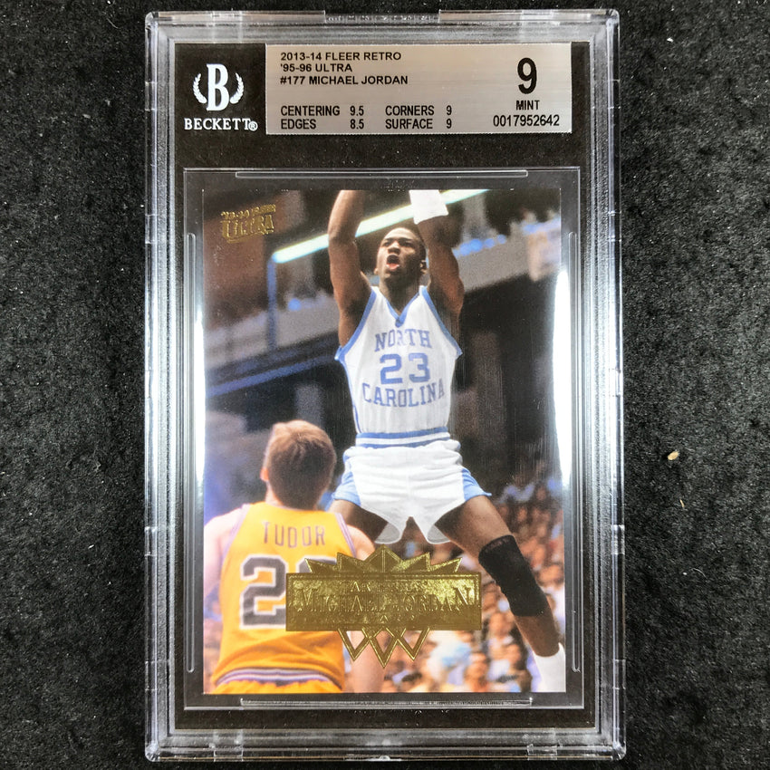 2013-14 Fleer Retro MICHAEL JORDAN '95-96 Ultra #177 BGS 9 (642)