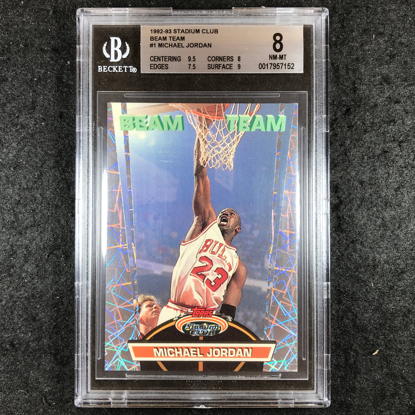 1992-93 Stadium Club MICHAEL JORDAN Beam Team #1 BGS 8 (152)
