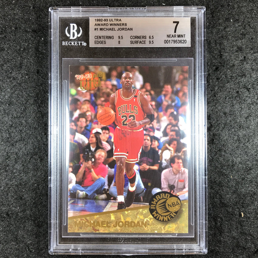 1992-93 Fleer Ultra MICHAEL JORDAN Award Winners #1 BGS 7 (620)