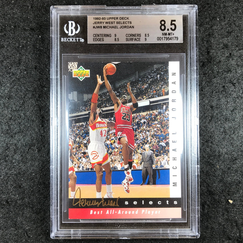 1992-93 Upper Deck MICHAEL JORDAN Jerry West Selects Best #JW8 BGS 8.5 (179)