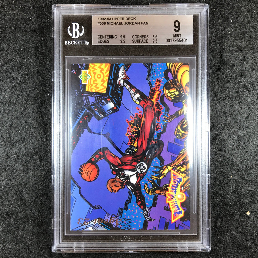 1992-93 Upper Deck MICHAEL JORDAN FaniMation Agent 23 #506 BGS 9 (401)