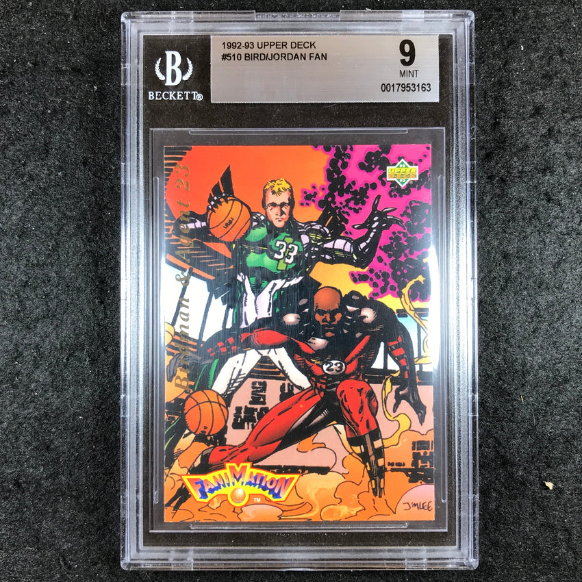 1992-93 Upper Deck MICHAEL JORDAN LARRY BIRD FaniMation #510 BGS 9 (163)
