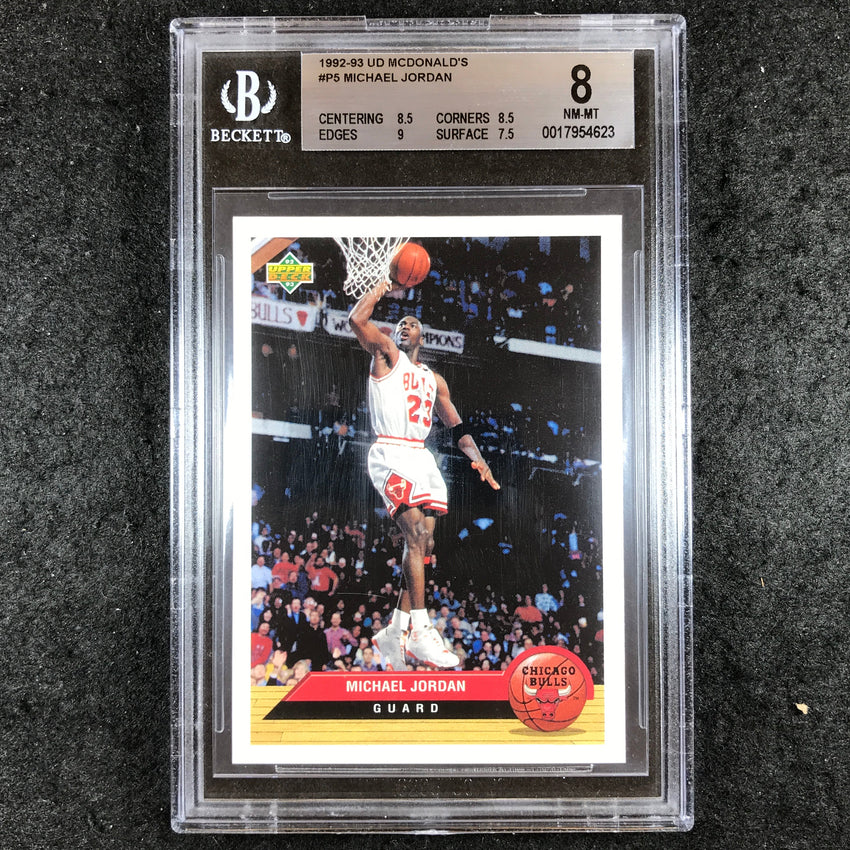 1992-93 Upper Deck McDonald's MICHAEL JORDAN #P5 BGS 8 (623)
