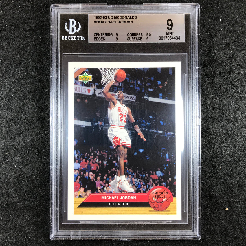 1992-93 Upper Deck McDonald's MICHAEL JORDAN #P5 BGS 9 (434)