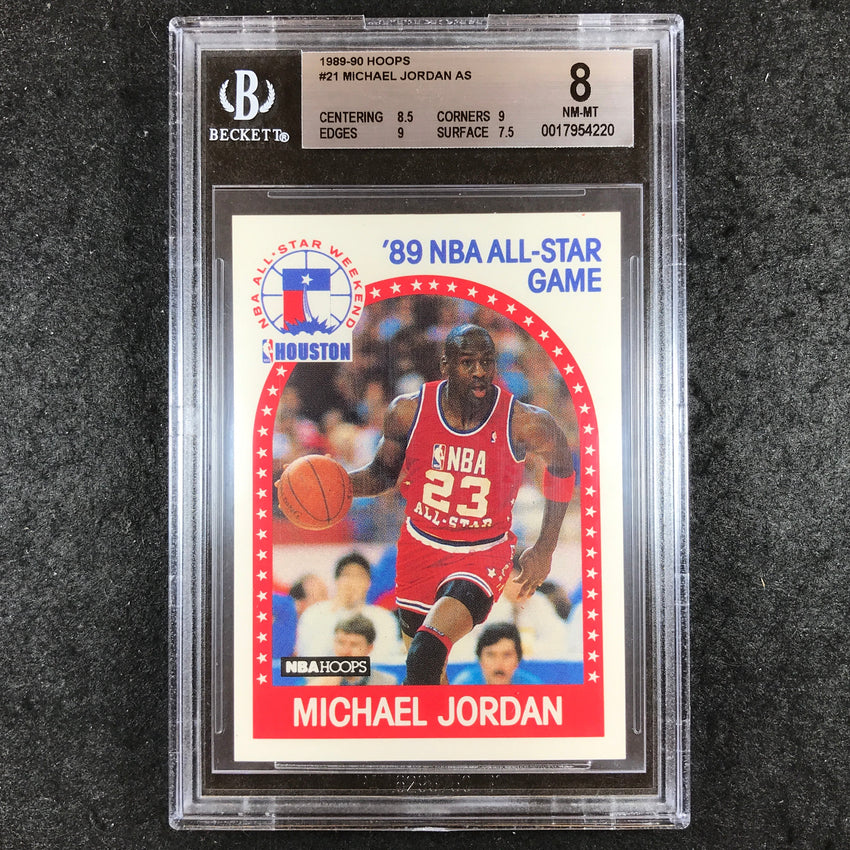 1989-90 Hoops MICHAEL JORDAN '89 NBA All-Star Game #21 BGS 8 (220)