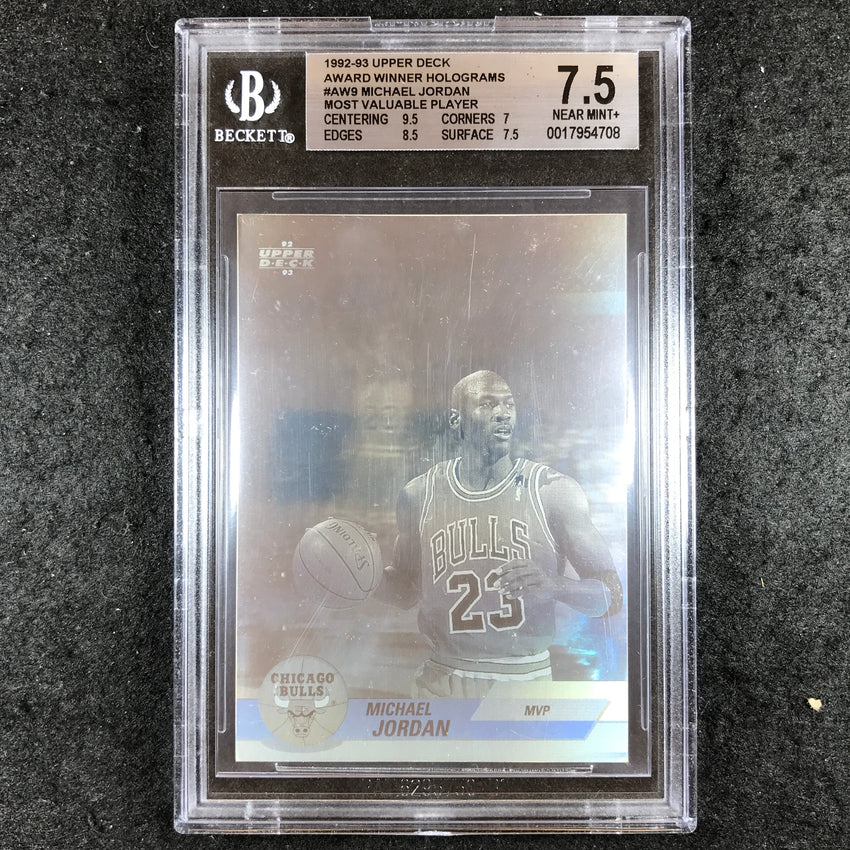 1992-93 Upper Deck MICHAEL JORDAN MVP Award Winner Holograms #AW9 BGS 7.5 (708)