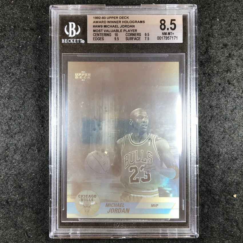 1992-93 Upper Deck MICHAEL JORDAN MVP Award Winner Holograms #AW9 BGS 8.5 (171)