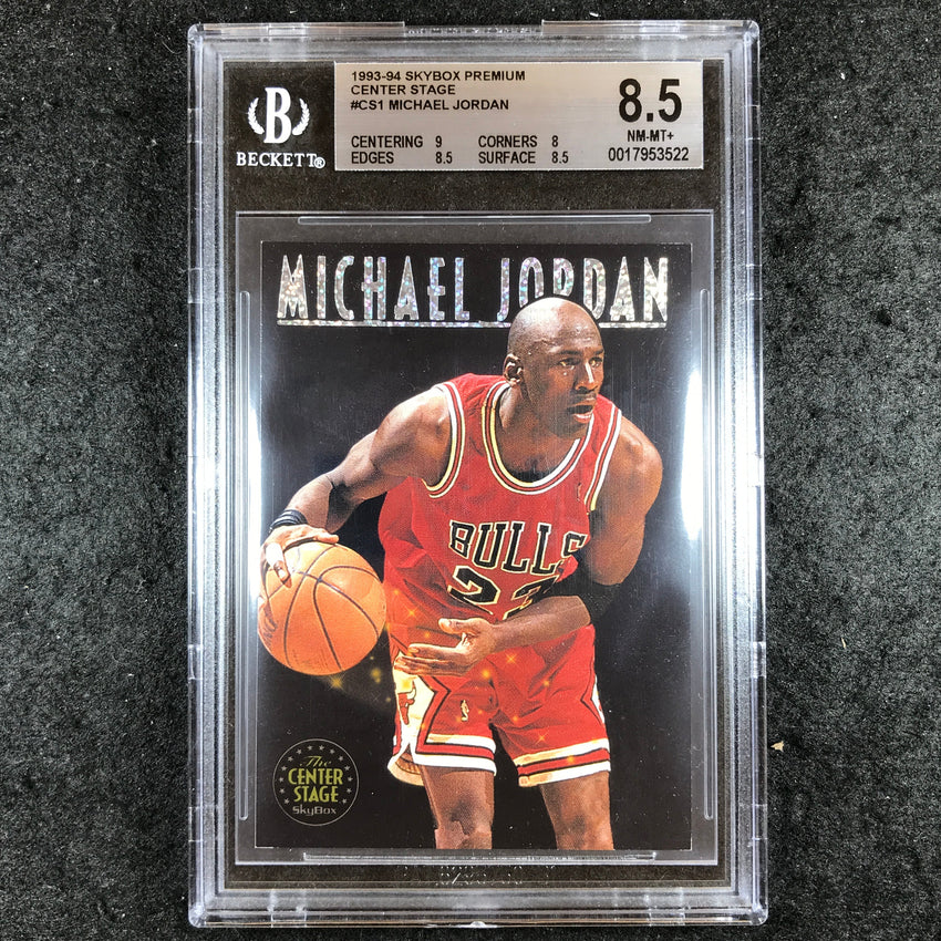 1993-94 Skybox Premium MICHAEL JORDAN Center Stage #CS1 BGS 8.5 (522)