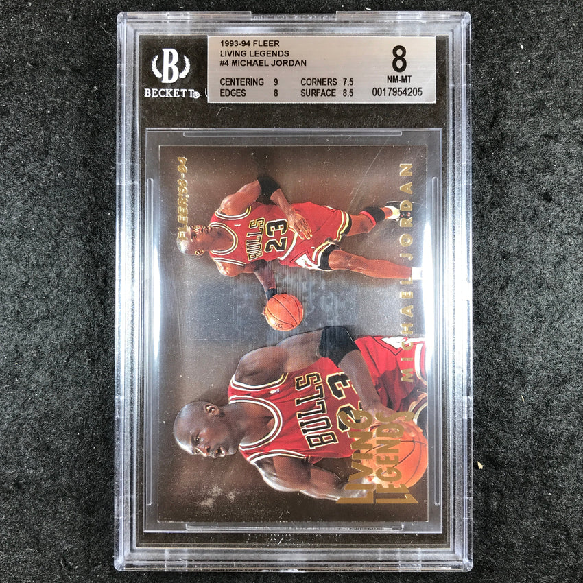1993-94 Fleer MICHAEL JORDAN Living Legends #4 BGS 8 (205)