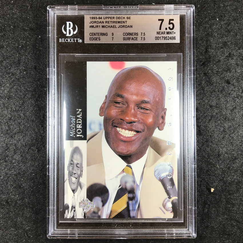 1993-94 Upper Deck SE MICHAEL JORDAN Jordan Retirement #MJR1 BGS 7.5 (486)
