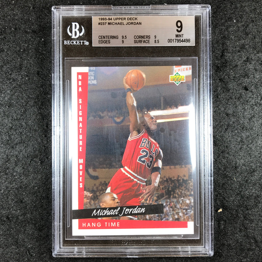 1993-94 Upper Deck MICHAEL JORDAN Signature Moves Hang Time #237 BGS 9 (498)