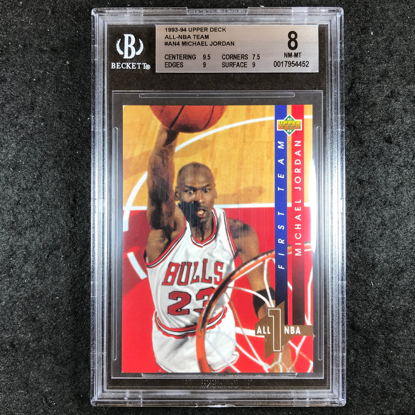 1993-94 Upper Deck MICHAEL JORDAN All-NBA Team First Team #AN4 BGS 8 (452)
