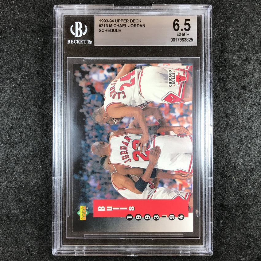 1993-94 Upper Deck MICHAEL JORDAN Bulls Schedule #213 BGS 6.5 (825)