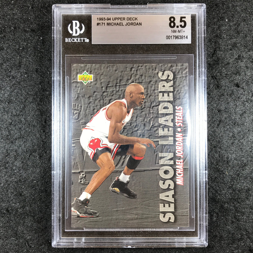 1993-94 Upper Deck MICHAEL JORDAN Season Leaders Steals #171 BGS 8.5 (814)