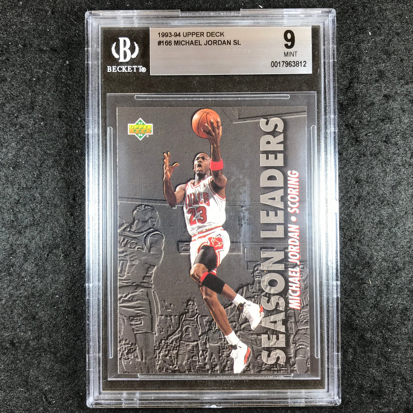 1993-94 Upper Deck MICHAEL JORDAN Season Leaders Scoring #166 BGS 9 (812)