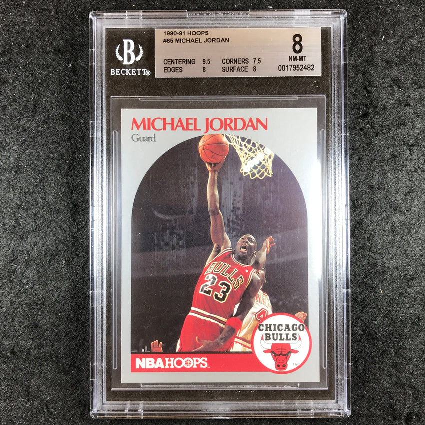 1990-91 Hoops MICHAEL JORDAN #65 BGS 8 (482)