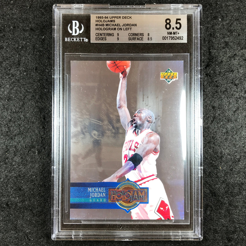 1993-94 Upper Deck MICHAEL JORDAN Holojams Hologram on Left #H4B BGS 8.5 (492)