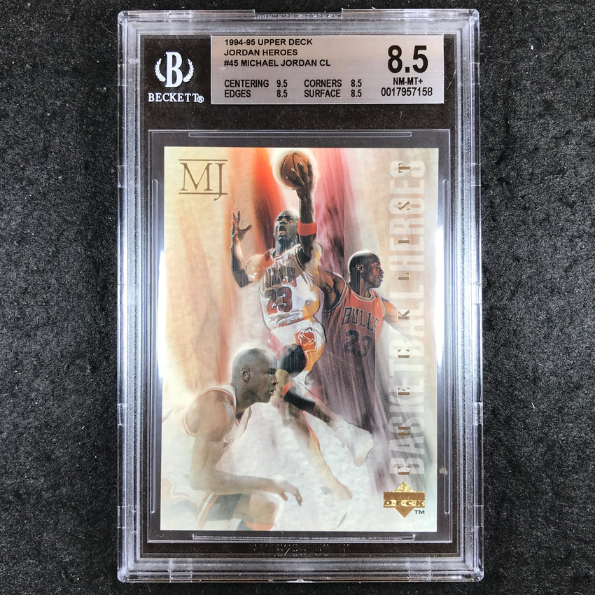 1994-95 Upper Deck MICHAEL JORDAN Jordan Heroes Checklist #45 BGS 8.5 (158)