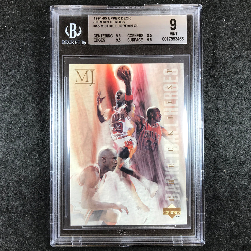 1994-95 Upper Deck MICHAEL JORDAN Jordan Heroes Checklist #45 BGS 9 (466)