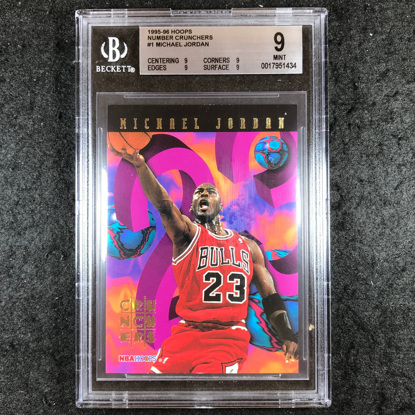 1995-96 Hoops MICHAEL JORDAN Number Crunchers #1 BGS 9 (434)