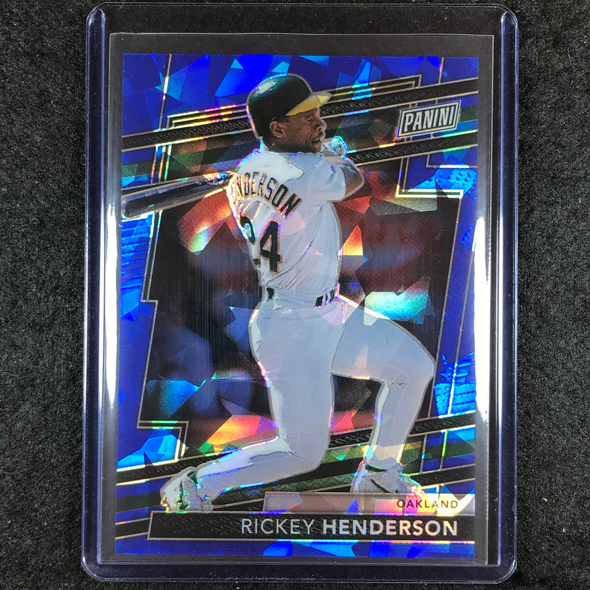 2024 Panini National VIP RICKEY HENDERSON Base Blue Sparkle 22/124 #44