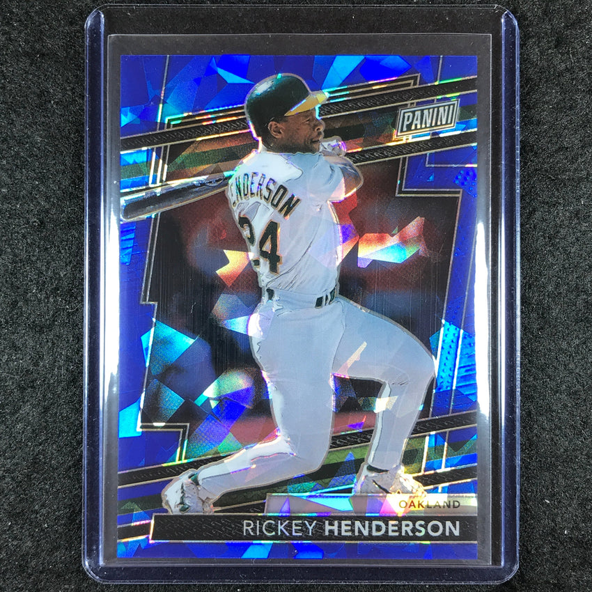 2024 Panini National VIP RICKEY HENDERSON Base Blue Sparkle 43/124 #44