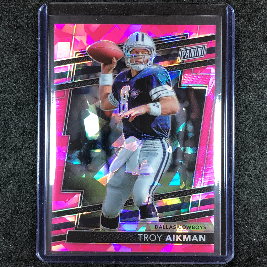 2024 Panini National VIP TROY AIKMAN Base Pink Sparkle 64/88 #18