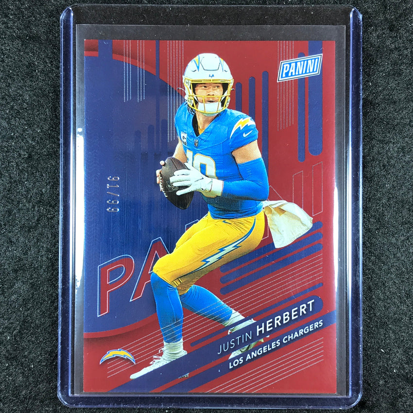 2024 Panini National Silver Pack JUSTIN HERBERT Base Red 91/99