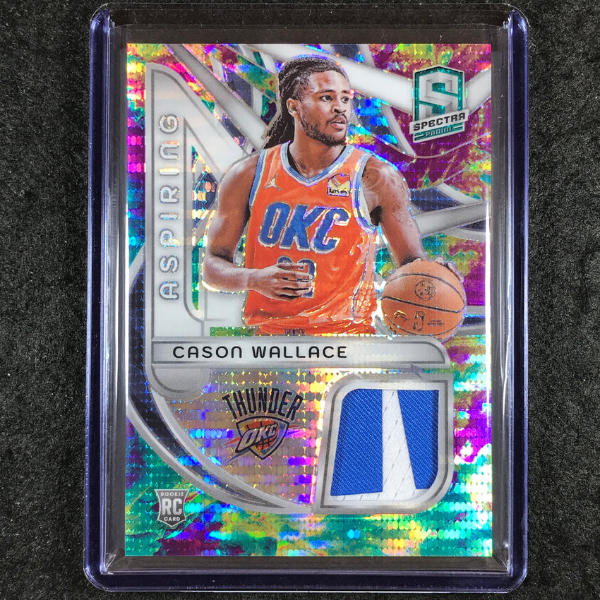2023-24 Spectra CASON WALLACE Aspiring Rookie Patch Relic Celestial 12/99