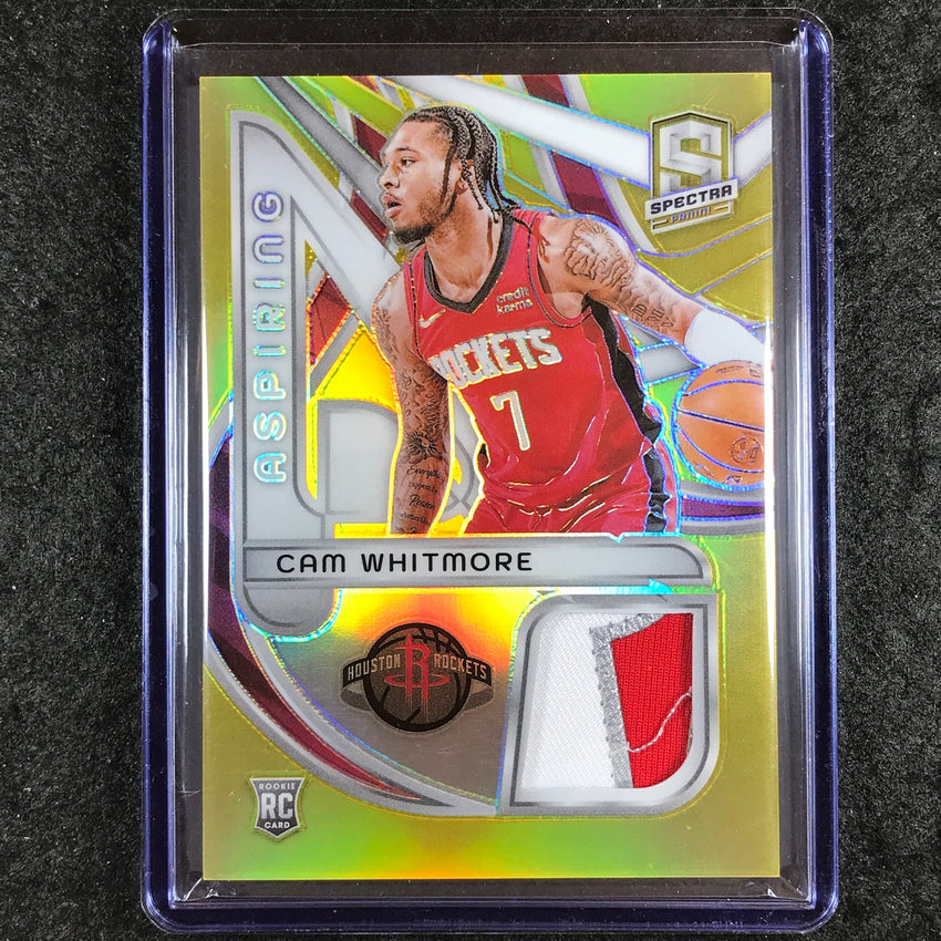 2023-24 Spectra CAM WHITMORE Aspiring Rookie Patch Relic Gold 8/10