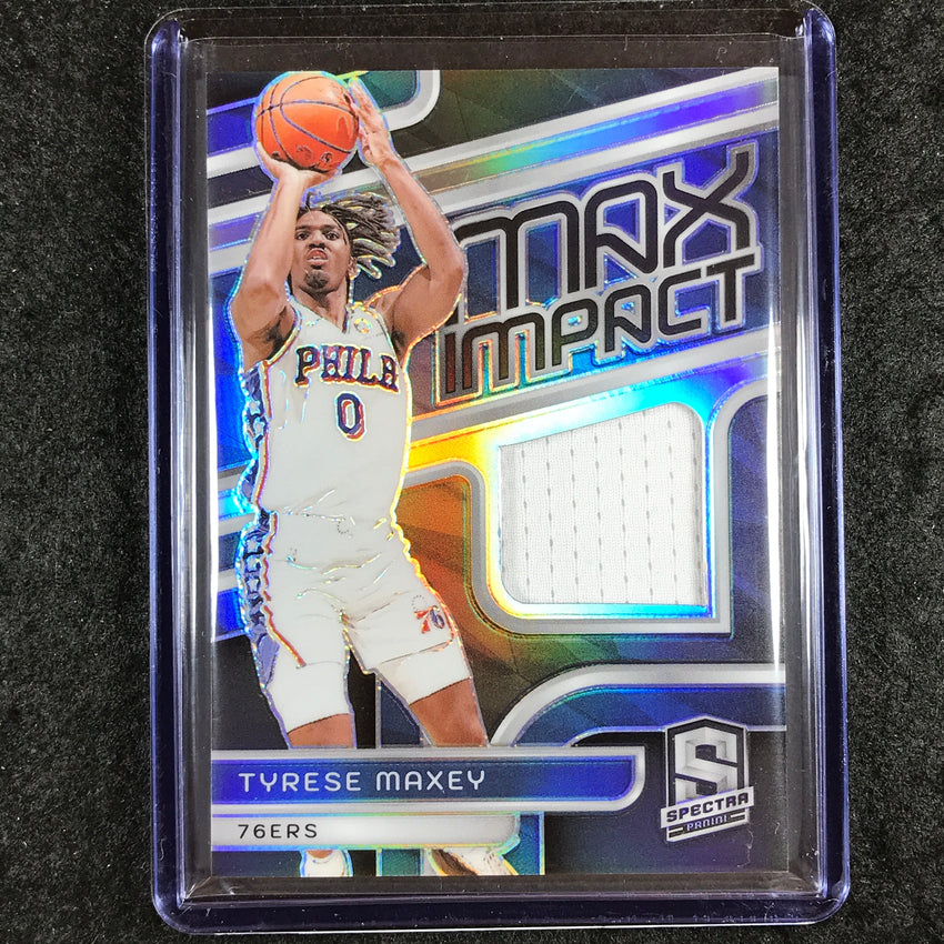 2023-24 Spectra TYRESE MAXEY Max Impact Jersey Relic Base 148/149