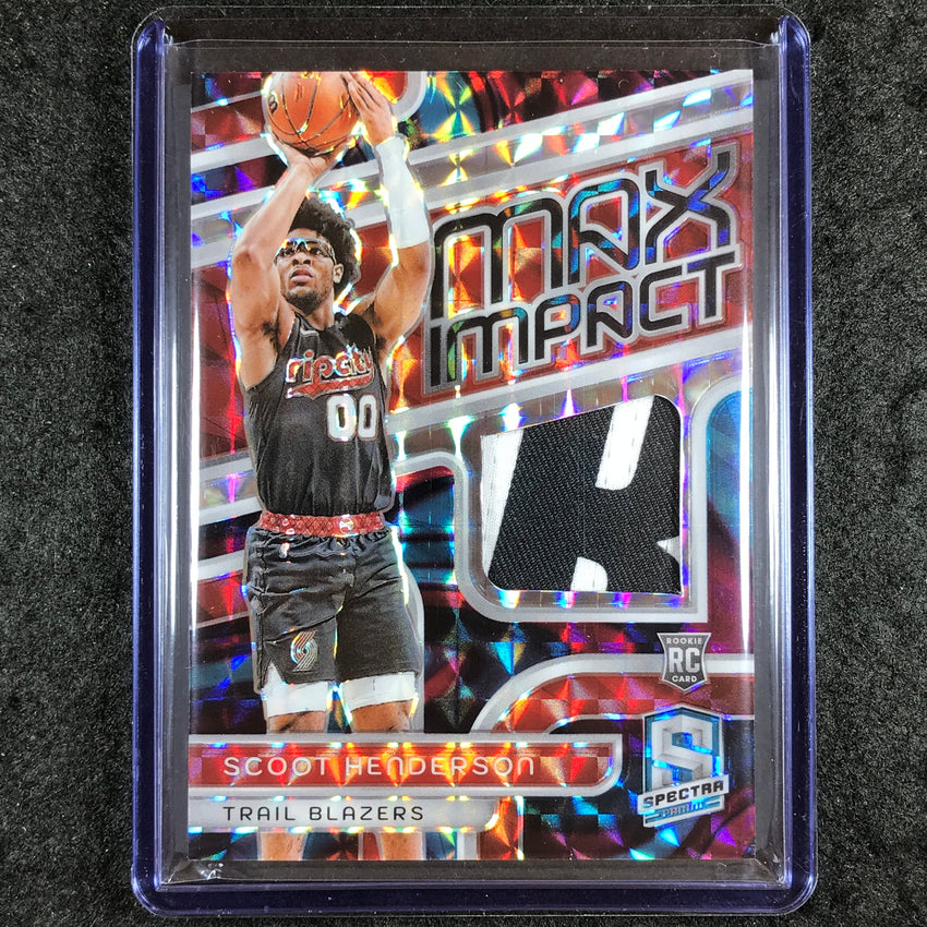 2023-24 Spectra SCOOT HENDERSON Max Impact Rookie Patch Relic Interstellar 66/75