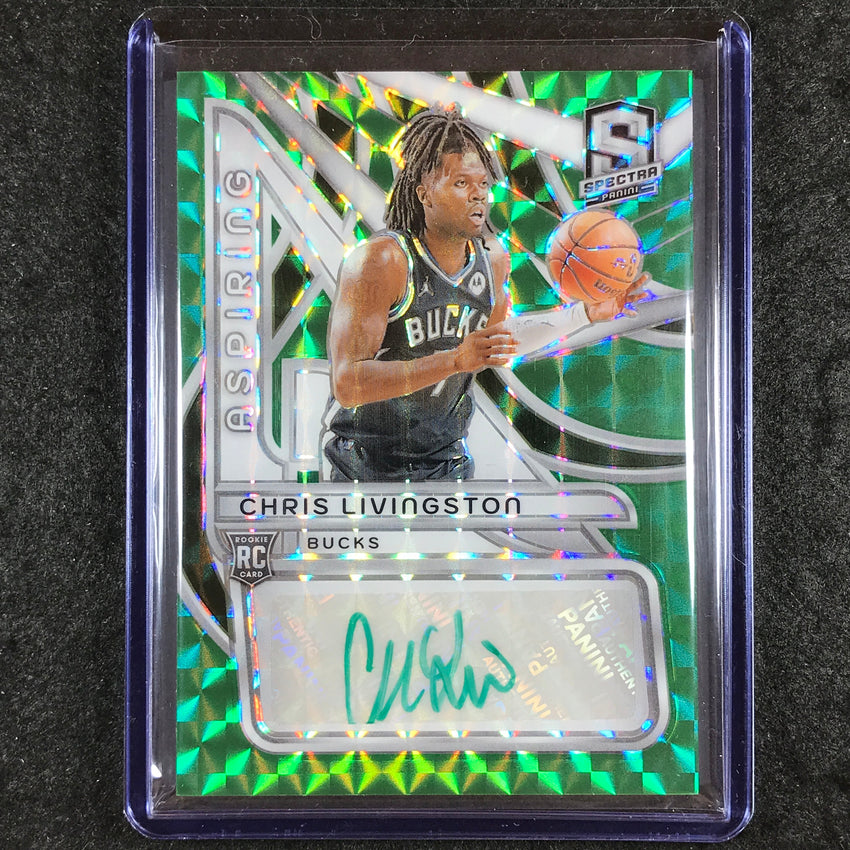 2023-24 Spectra CHRIS LIVINGSTON Aspiring Rookie Autograph Green 39/50