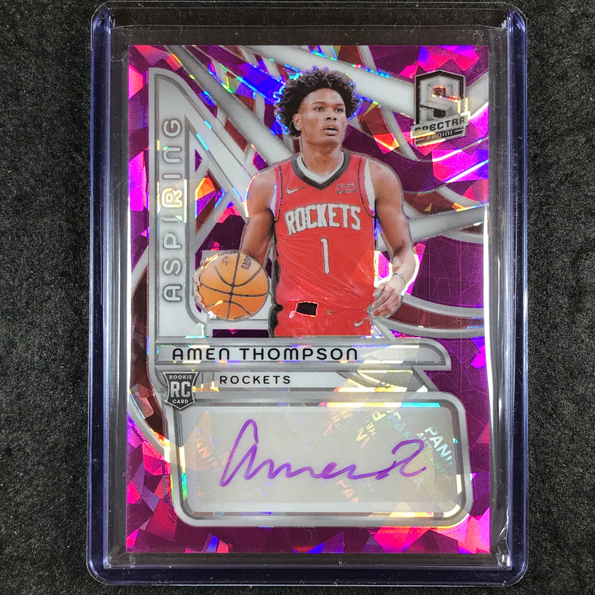 2023-24 Spectra AMEN THOMPSON Aspiring Rookie Autograph Purple 17/35