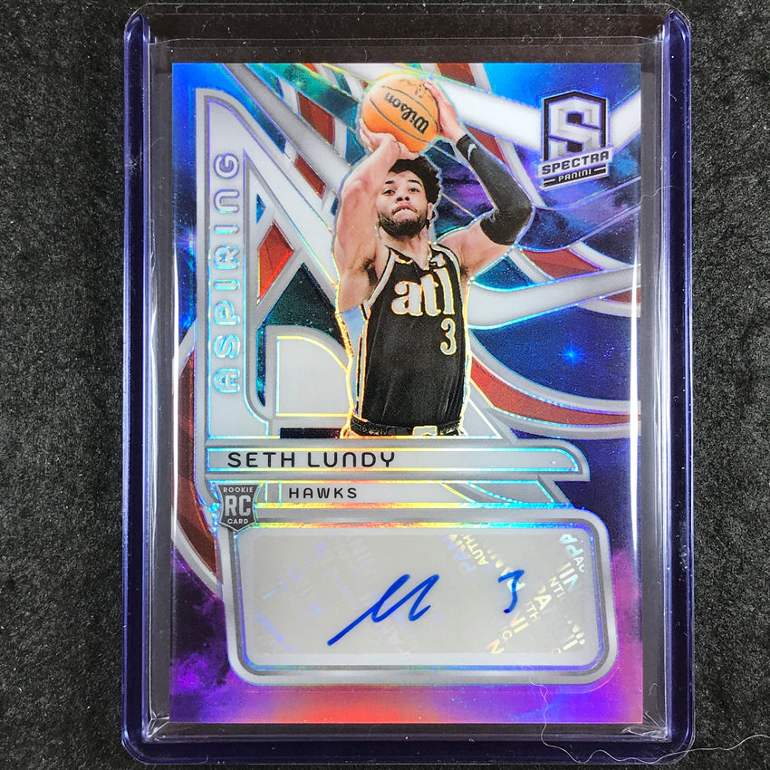 2023-24 Spectra SETH LUNDY Aspiring Rookie Autograph Nebula 1/1