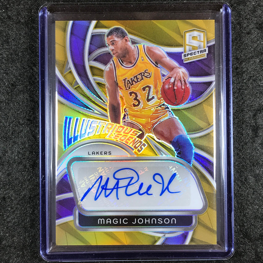 2023-24 Spectra MAGIC JOHNSON Illustrious Legends Auto Gold 7/10