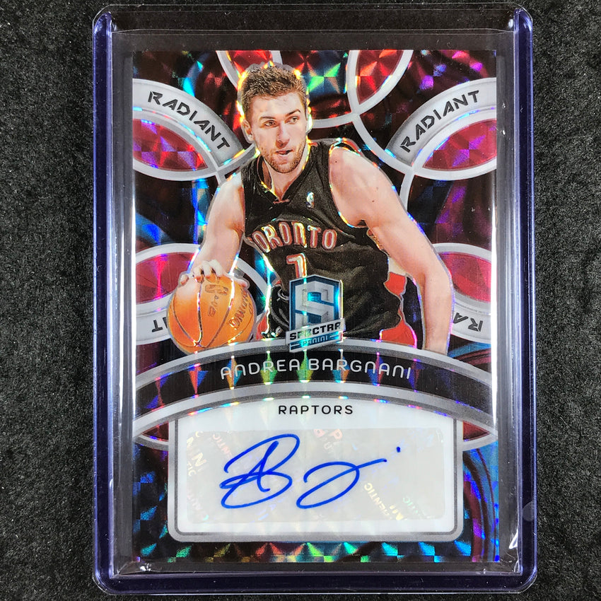 2023-24 Spectra ANDREA BARGNANI Radiant Signatures Auto Interstellar 40/75