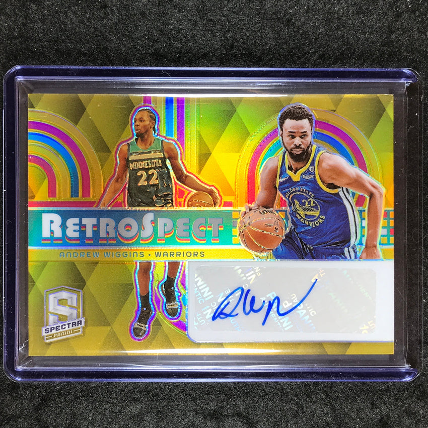 2023-24 Spectra ANDREW WIGGINS RetroSpect Auto Gold 2/10